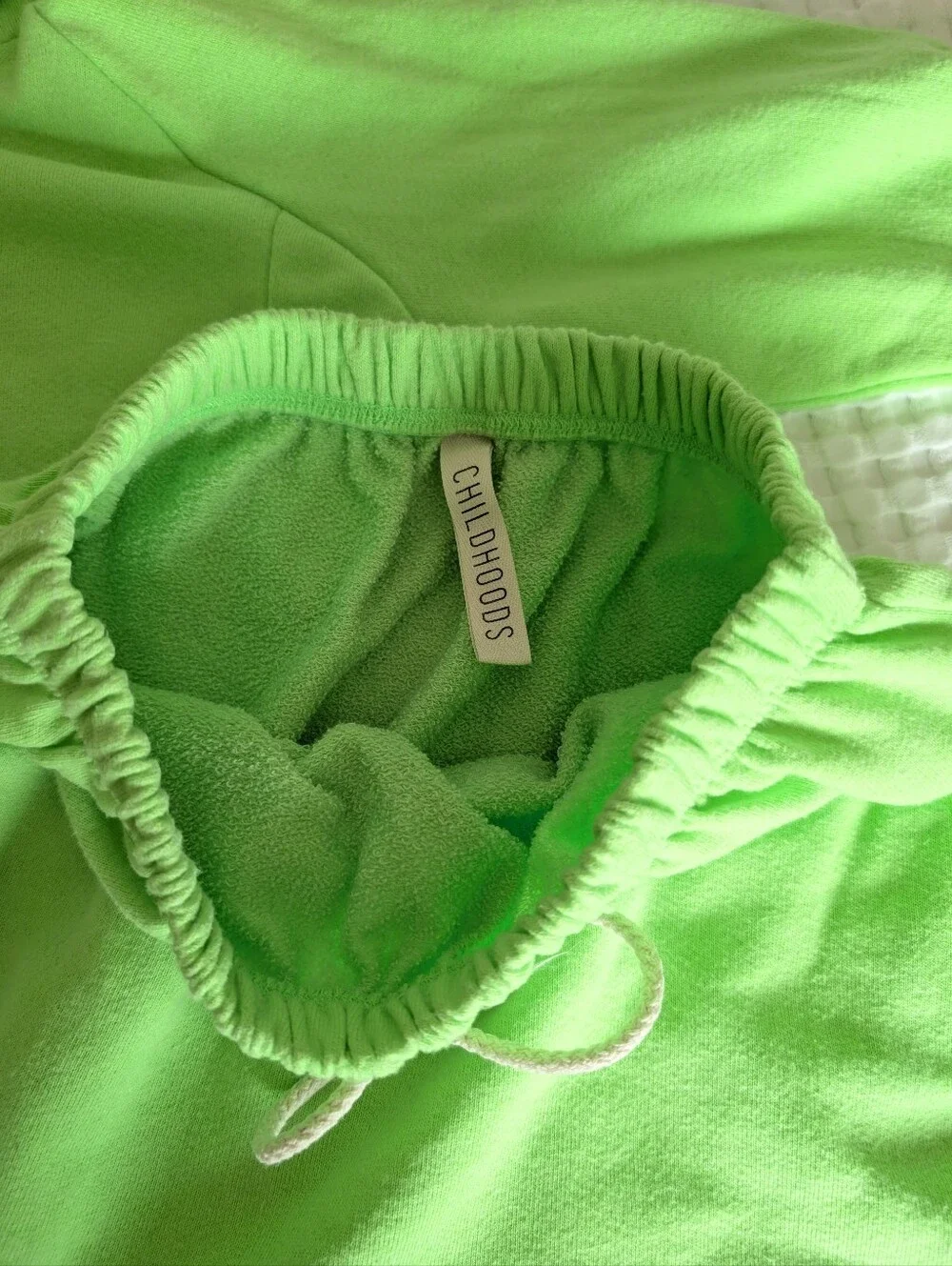 Childhoods Clothing Neon Green Beach Hoodie And Boy Shorts